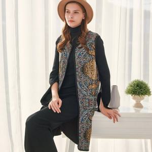 [라페어]드라마틱 파이톤 블루 롱 베스트 LWVDJ830-BU