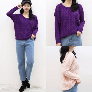 여성의류 DJ 캐주얼롱시보리니트티 B297H011 빅사이즈