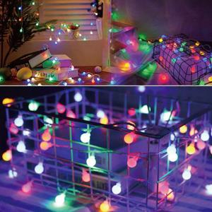 칼라 크리스마스 장식전구 40구 앵두전구 건전지타입 (W4F1BB8)