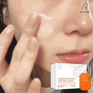 리뉴식스 글루타치온 기미백 멜라논 크림 감귤 수면팩 14캡슐