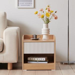 (착불) 로베리 미니협탁 400 서랍 쇼파 틈새 템바보드 선반 심플 2단 침대옆협탁