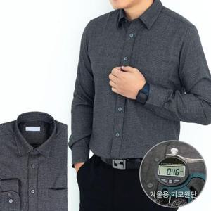 [XBI4699L]남성 버튼다운 하운드체크 기모 와이셔츠