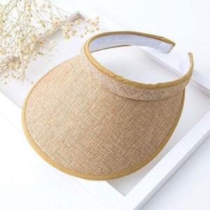 [끌레아]심플 캐주얼 넓은 챙 카라멜 와이드 썬캡 여름 모자 여성썬캡 여자썬캡 예쁜썬캡 자외선