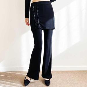 [까르죠아]트임 스커트 부츠컷 치마 바지 치렝스 스포츠 댄스복 여성 랩 스커트 라인 차밍 연습용