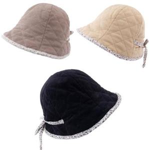 [마메든]골덴 벙거지 챙 모자 3c 중년 여성 할머니 엄마 가을 겨울 패션 햇 OM-B28022