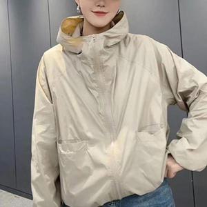 [프리티 글라라]여성 후드 집업 자켓 바람막이 봄가을 루즈핏 아우터 (16011239)