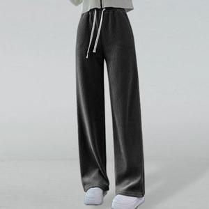 [로아리빙]골덴 기모바지 코듀로이 밴딩 여성 와이드팬츠 2컬러