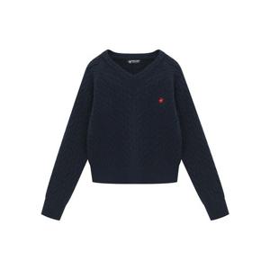 [비버리힐스폴로클럽]여성 브이넥 케이블 나그랑 니트 TK382