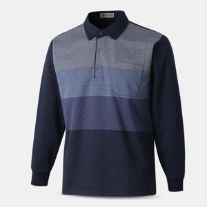 [아즈바이]남성 기모 면혼방 긴팔 카라 티셔츠 NW312 중년 겨울