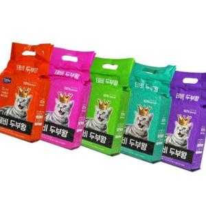 고양이 두부모래 가는입자 자연친화적 묻지 않는 녹차 박스 (WFJC2AH)