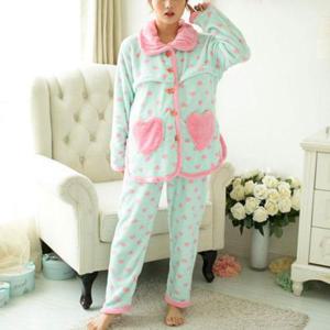 [마미누리]임산부 수면잠옷 수유복 임부복 세트 극세사 인조밍크 빅사이즈 겨울옷 839