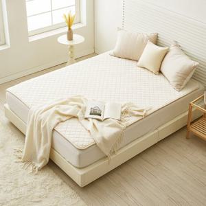 한일좋은자리 카본 탄소매트 전기요장판 소프트극세사 베이지 퀸 분리난방 160X200