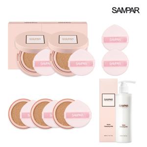 [초특가] 쌍빠 퍼펙트 글로우 텐션 쿠션파운데이션(본품2, 리필3, 퍼프2, 클렌징밀크)