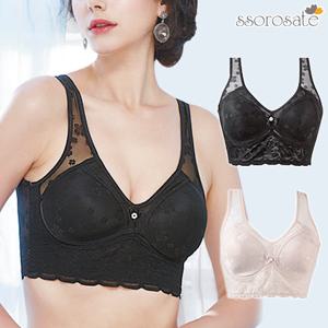 [쏘로사떼]문직파워넷런닝브라2종 보정속옷 여자속옷 노와이어 브라 브라렛