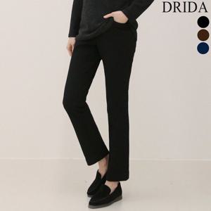 엄마옷 드리다 겨울 밴딩 기모 빅사이즈 밴드 편한 일자 팬츠 50-60대 중년여성 마담옷 선물 출근 하객