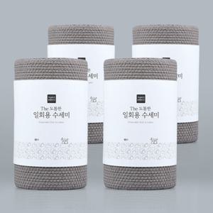 [가성비가브랜드다] The 도톰한 일회용 수세미 롤타입 80매 2롤+2롤 (총320매) / 주방 설거지 화장실 욕실