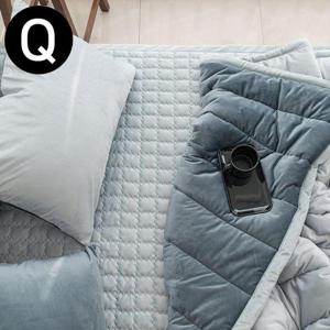 퀸이불패드셋트 빌리극세사 차렵이불 패드 세트 퀸 Q 민트그레이 퀸셋트 HWFFQUMY