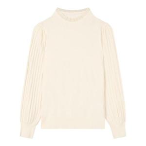 [베스띠벨리]플리츠슬리브하이넥풀오버 BJUCX2927IV_DG