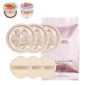 에이지투웨니스 에센스 커버 팩트 플로라 에디션 14g(SPF50+) 리필 3개