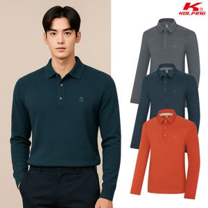콜핑 남성 기모 텍스처 등산 긴팔 카라 티셔츠 KSC043VT2M
