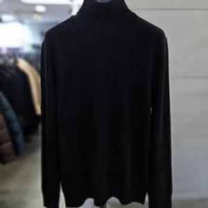 [바쏘]남자 터틀넥 울 캐시미어 혼방 블랙 목티 니트 폴라티 WSAFZ4WN80A