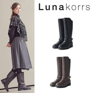 [최초공개][루나코어스] 25FW 양가죽 클래식 버클 스트랩  롱부츠
