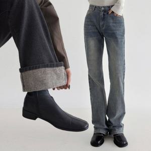 ★기모데님 2종세트★부츠컷 기모안감 슬림라인 부츠컷 청바지 2종