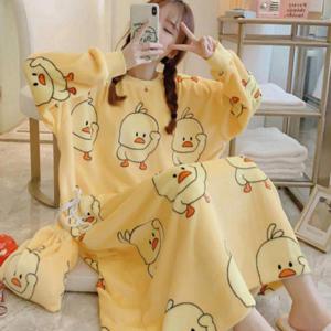 여성 여자 극세사 밍크 수면 원피스 잠옷 파자마 모음 (WFK6EOV)