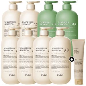 [특대용량/방송에서만] 바이아우어 블랙비어이스트 탈모샴푸 탈모 집중 패키지 (비어이스트 샴푸 1,017ml x 6 + 댄드러프 샴푸 1,017ml x 2 + 바디스크럽 150ml)