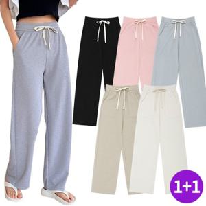 ★타임특가★[시노코 2장세트] 골지 와이드 밴딩팬츠 5컬러 FREE~XL  B24P104