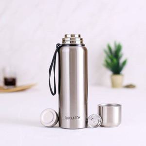 텀블러 물병 듀얼 진공 보온병 1L 실버 아웃도어 등산