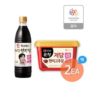 청정원 저당 고추장/맛간장 2종 2개 골라담기