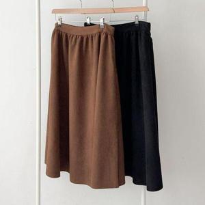 [아이우먼]빅사이즈스커트 T178L 510 코코플레어스웨이드치마 RD