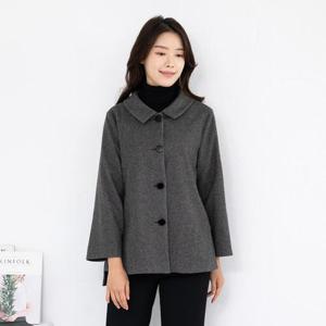 엄마옷 카라 체크 울 망토자켓 JK516157 중년여성의류/60대/70대/마담/빅사이즈/할머니옷