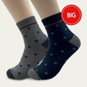 윌리엄리 남성 빅사이즈 도트 양말 5족 묶음