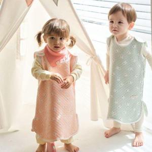 [삐까부]유아 아동 아기 겨울 수면조끼 티단추 누빔롱 레빗 누빔 롱 조끼