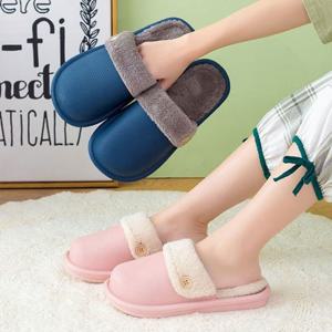 ETN 버튼EVA털슬리퍼 슬리퍼 실내화 학교 학원 학생 사무실 회사 거실화 가정 기숙사 겨울