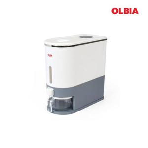 [BJ] 올비아 계량 쌀통 다크그레이 10kg