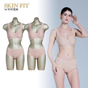 비비안 베이직 퓨징런닝 노와이어 브라팬티세트 4종