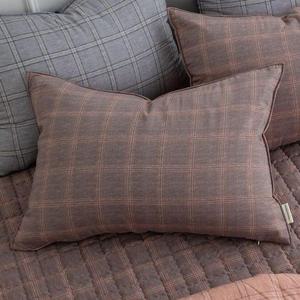 체크 모달 베개커버 50x70 브라운 1P 베갯잇 베갯잎