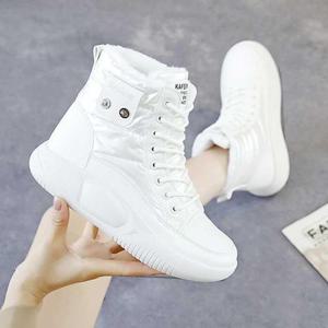 여성패션슈즈 여자 엄마 겨울 방한화 부츠 털 안감 하이탑 운동화 겨울보세슈즈 HWF69EF7