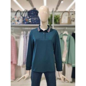 갤러리아_크로커다일레이디 컬러 카라 자수 티셔츠 CLDFTS208