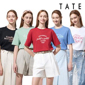 [런칭가 69,900원][TATE] 테이트 25SS 여성 썸머 에센셜 코튼 크레오라 아트웍 티 컬렉션 5종