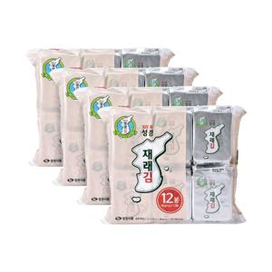 [지도표 성경김/본사운영] 재래 도시락김 식탁김 4g 총 48봉(12봉 4세트)