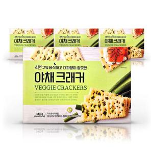 푸지안 야채 크래커 4번 구운 바삭한 과자340g 4개