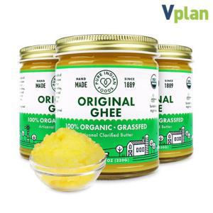 브이플랜 유기농 목초 기버터 220gX3개 무염 GHEE 버터 베이킹재료