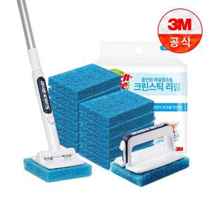 [3M]크린스틱 뉴올인원 욕실청소용 핸들+롱핸들+리필13입