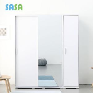 사사가구 빅 1600 슬라이딩 옷장 거울 행거형+도어장