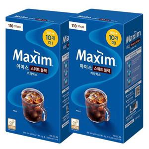 갤러리아_동서 맥심 아이스 스위트 블랙 커피믹스 100T+10T X 2개