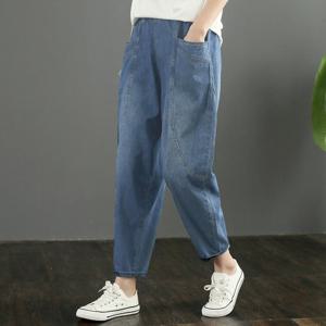 [퀸이즈] [55~77size]  배기 베이직 청바지 데님 팬츠